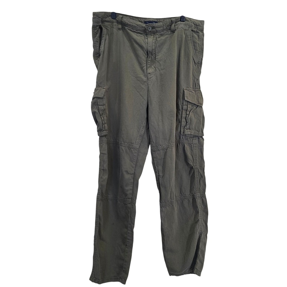 Tommy hilfiger sz 16 cargo pants  cotton linen relaxed fit‎ Gorpcore cabincore